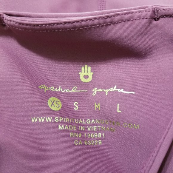 Spiritual Gangster leggings XS Essential High Waisted Yoga rainbow tuxedo stripe - Picture 12 of 16